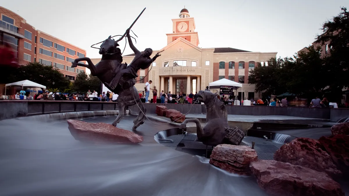 Sugar Land, TX at dusk